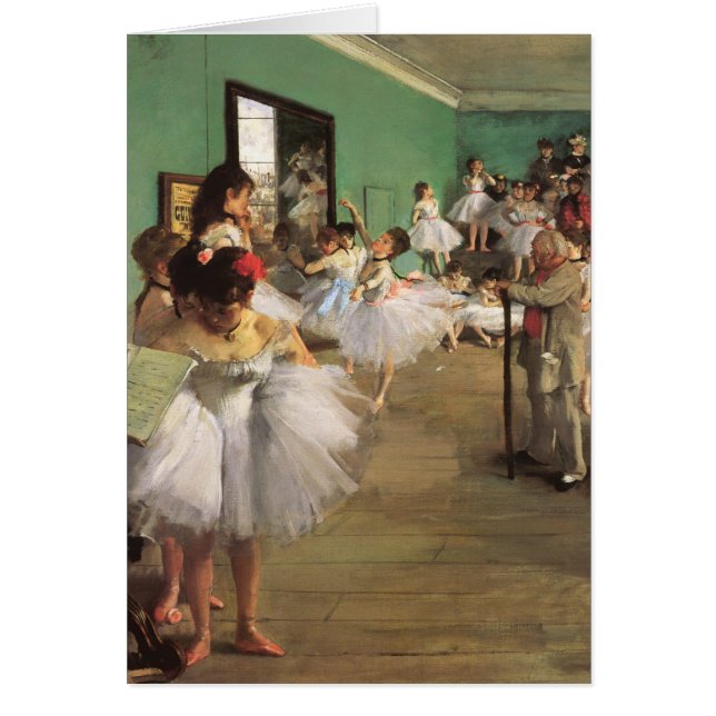Dansklass av Degas, Vintage Impressionism Balett Hälsningskort (Framsidan)