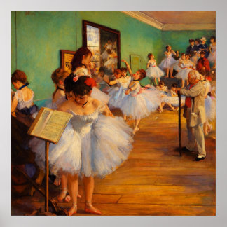 Dansklassen av Edgar Degas Poster