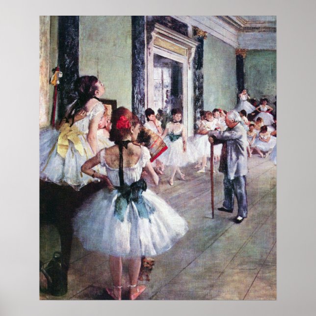 Dansklassen av Edgar Degas, Vintage balettkonst Poster (Framsidan)