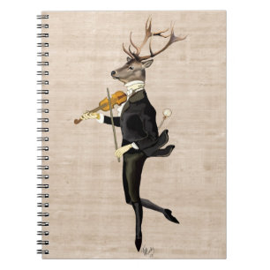 Danskning av Hjort med Violin 2 Anteckningsbok Med Spiral