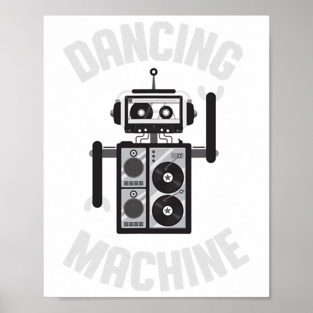 Danskning av Maskin Robot för pojkar och flickor Poster (Framsidan)