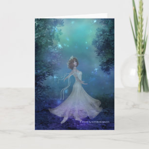 Danskning i Skogen Fantasy Greeting Card Kort