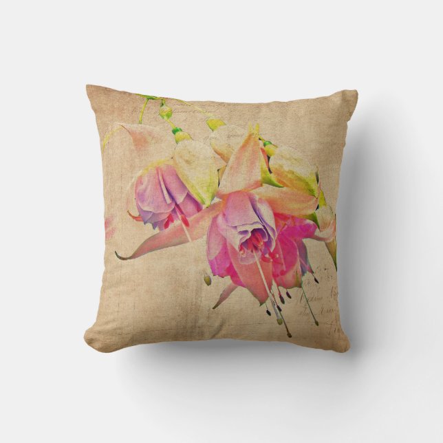 Danskning i Vinden - Fuchsia Flowers Kudde (Framsida)
