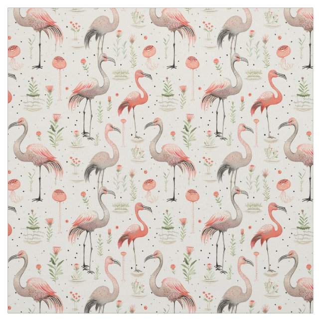 Danskning på Luft: Stollig Flamingo Tyg (Provkarta)
