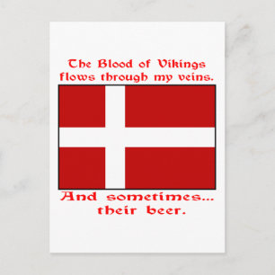 Danskt blod & öl Viking Vykort