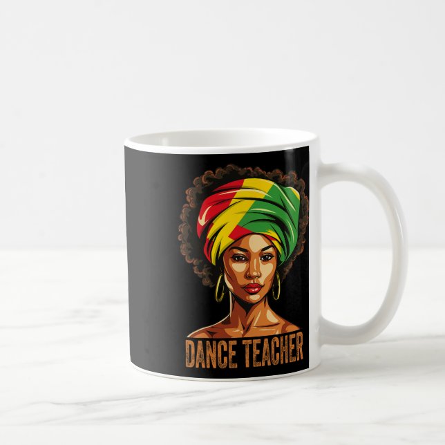 Danslärare Afro Afroamerikansk Svart Historia  Kaffemugg (Höger)