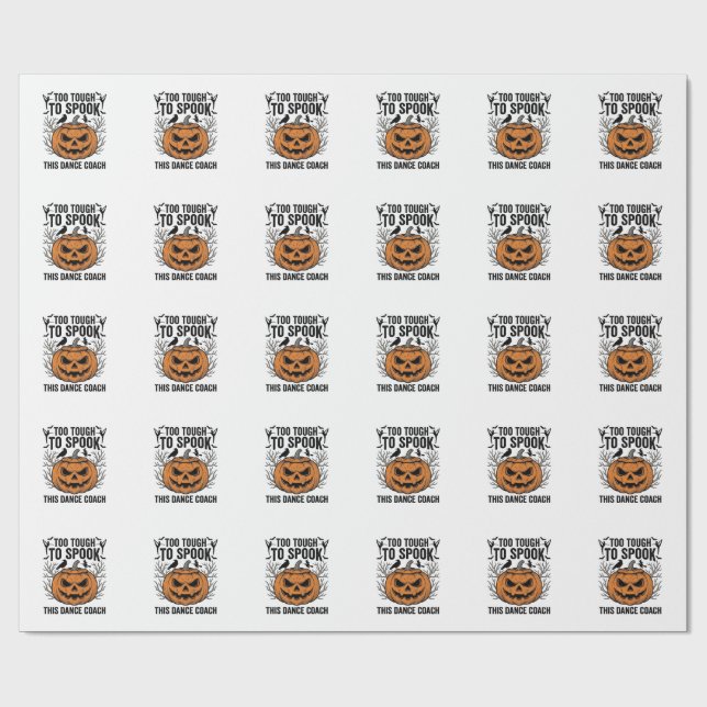 Danslärare Halloween Pumpa Gravyr T-Shirt De Presentpapper (Platt)