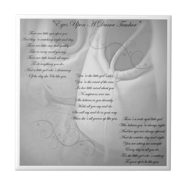 Dansläraredikt Kakelplatta (Framsidan)