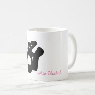 Dansläraremugg/kopp med personifierat namn kaffemugg