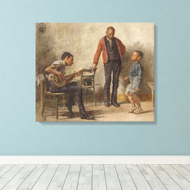 Danslektionen av Thomas Eakins Canvastryck (Insitu (trägolv))