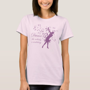 Dansnågot liknande inget håller ögonen på kvin t shirt