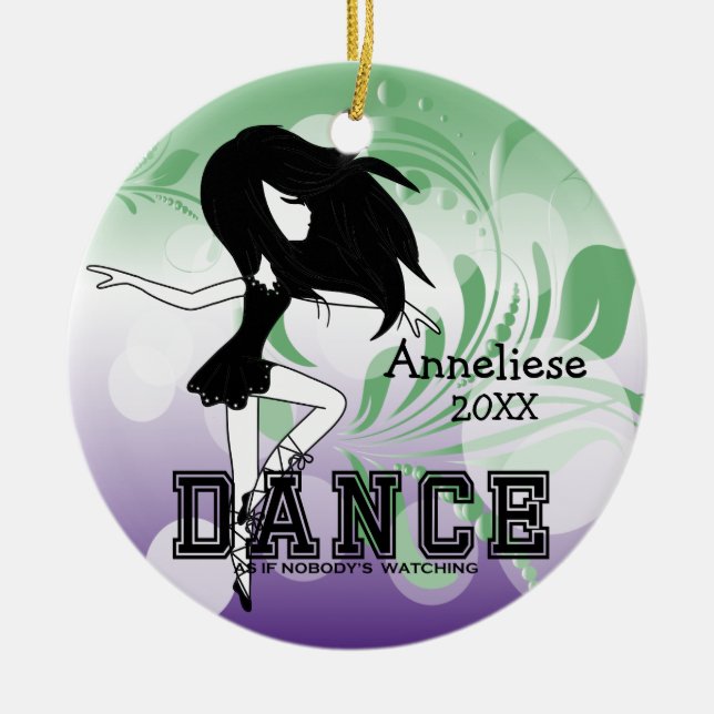 Dansnågot liknande som ingen håller ögonen på julgransprydnad keramik (Framsidan)