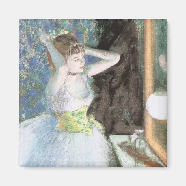 Dansös i sin loge av Edgar Degas Magnet (Framsidan)