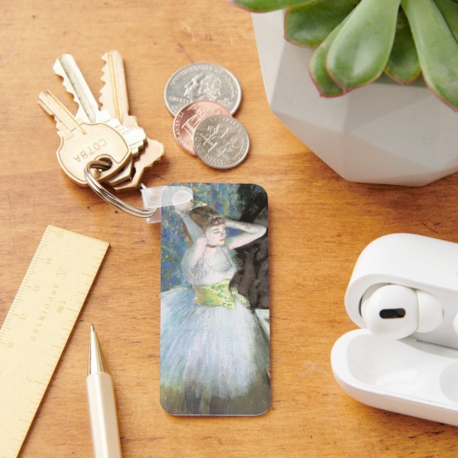 Dansös i sin omklädningsrum av Edgar Degas Nyckelring (Skrivbord)