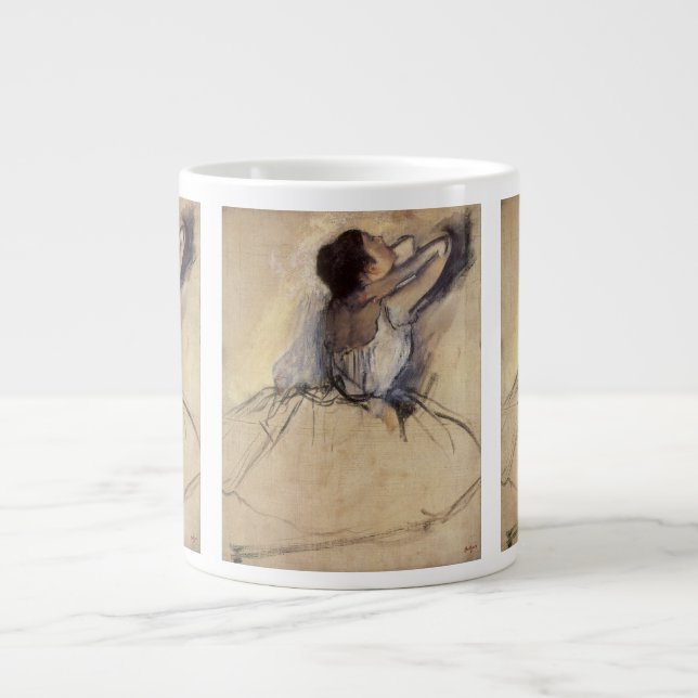 Dansösen av Edgar Degas, Vintage Ballerinakonst Jumbo Mugg (Framsidan)