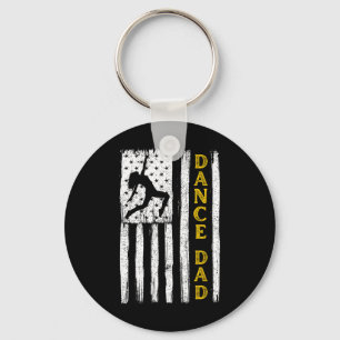 Danspappa gul Cheerleadingflagga  Nyckelring