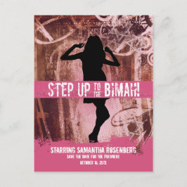 Dansparty Bat Mitzvah Spara datumet Meddelande Vykort