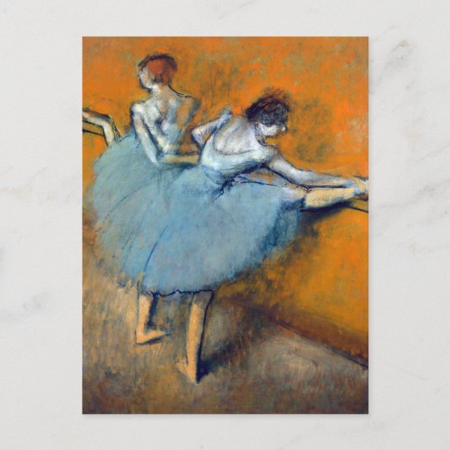 Dansrar på Barre, Edgar Degas Vykort (Framsida)