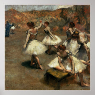 Dansrar på scenen - Edgar Degas - c1889 Poster