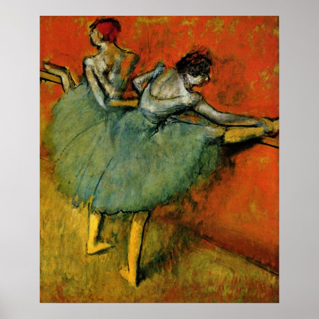 Dansrar vid Barre - Edgar Degas - 1888 Poster (Framsidan)
