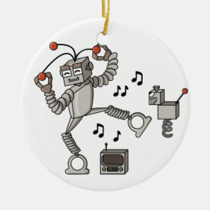 Dansrobot Julgransprydnad Keramik