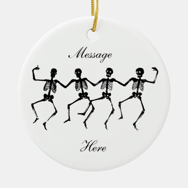 Dansskelett Halloween Thunder_Cove Julgransprydnad Keramik (Framsidan)