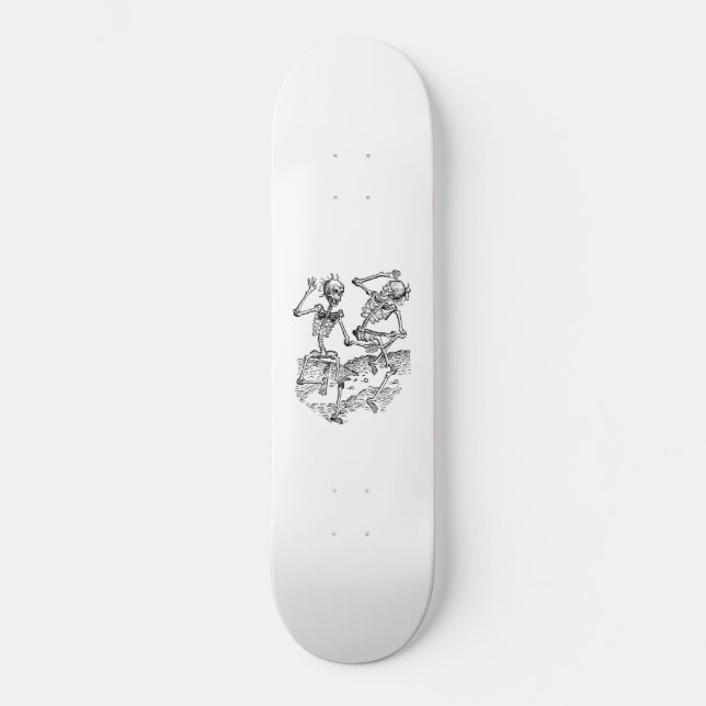 Dansskelettskridskon stiger ombord mini skateboard bräda 18,5 cm (Framsida)