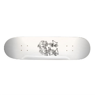 Dansskelettskridskon stiger ombord mini skateboard bräda 18,5 cm