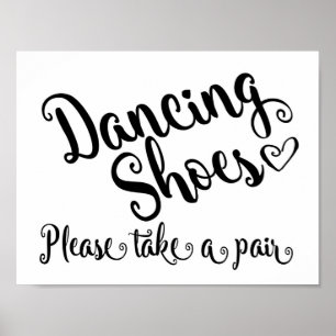 Dansskon bröllop print poster