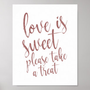 Dansskor Rosa Guld Glitter 8x10 Bröllopsskylt Poster