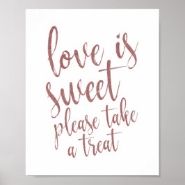 Dansskor Rosa Guld Glitter 8x10 Bröllopsskylt Poster