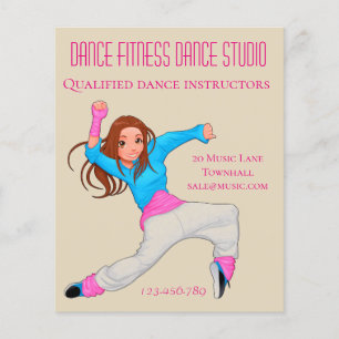 Dansstudio danslektioner verksamhet flygblad
