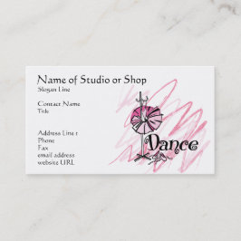 Dansstudio eller butikskort visitkort