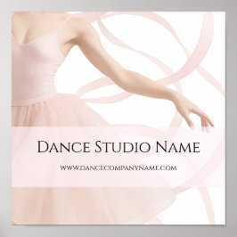Dansstudio Lärar Mjuk Rosa Poster