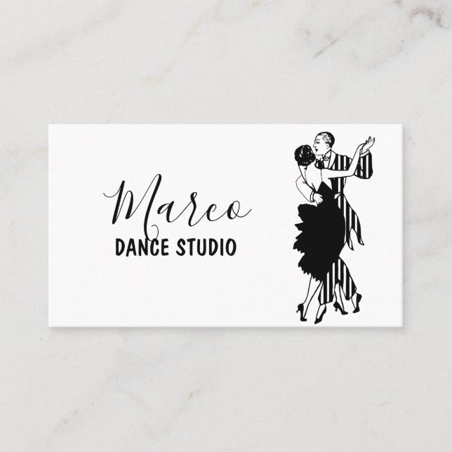 Dansstudiolektioner Visitkort (Framsida)