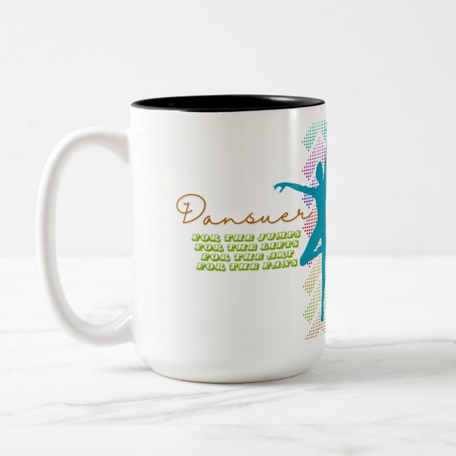 Dansuer Ballet för pojkar och manar Två-Tonad Mugg (Vänster)