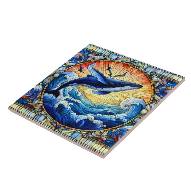 Dansvalen A Stached Glass Windows Gracval Kakelplatta (Sidan)