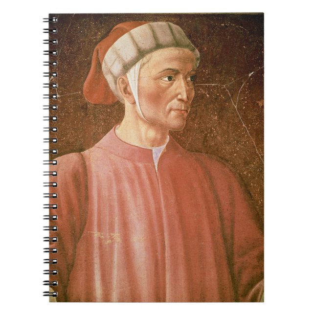 Dante Alighieri (1265-1321) specificerar av hans Anteckningsbok Med Spiral (Framsidan)