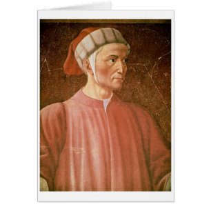 Dante Alighieri (1265-1321) specificerar av hans Hälsningskort