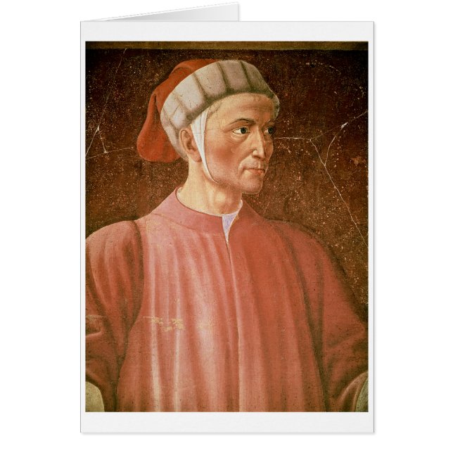Dante Alighieri (1265-1321) specificerar av hans Hälsningskort (Framsidan)