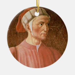 Dante Alighieri (1265-1321) specificerar av hans Julgransprydnad Keramik