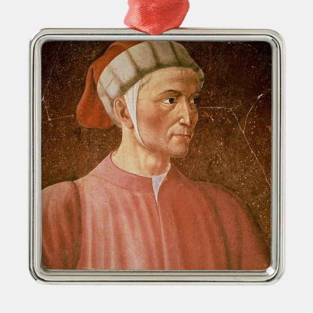 Dante Alighieri (1265-1321) specificerar av hans Julgransprydnad Metall (Framsidan)