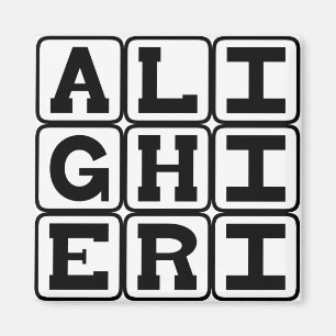 Dante Alighieri, Poet, författare till gudomliga  Magnet