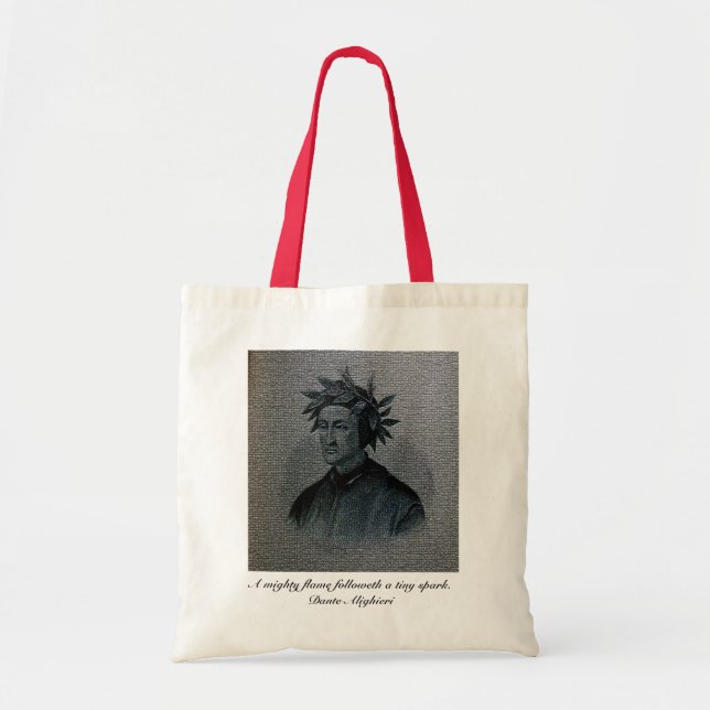 Dante Alighieri Porträtt Tygkasse (Framsidan)
