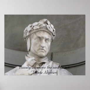 Dante Alighieri poster med ett inspirerande citat