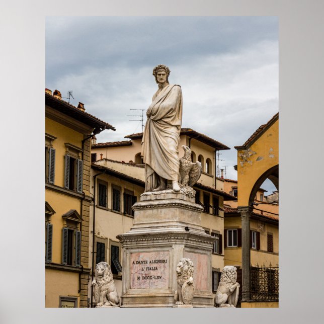 Dante Alighieri Statue Poster (Framsidan)