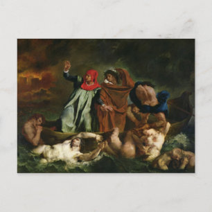 Dante and Virgil in the Underworld, 1822 Vykort