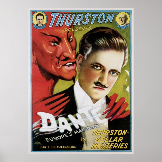 Dante Europe's Magician Vintage Poster (Framsidan)