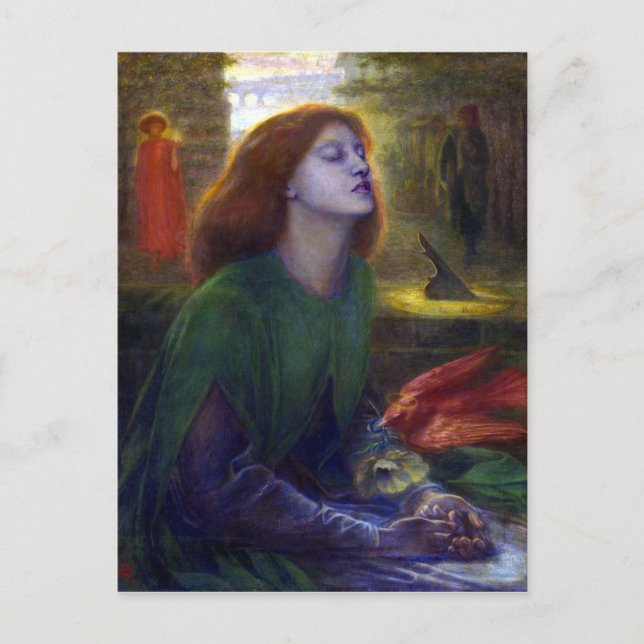 Dante Gabriel Rossetti Beata Beatrix Vykort (Framsida)