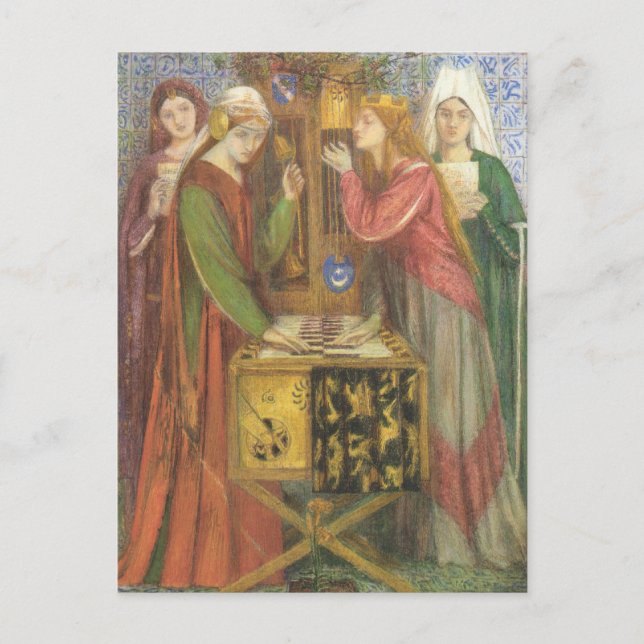 Dante Gabriel Rossetti- Blue Closet Vykort (Framsida)
